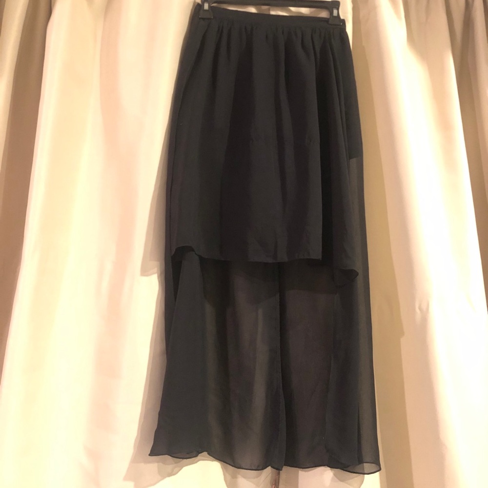 Midi Black Flow Skirt